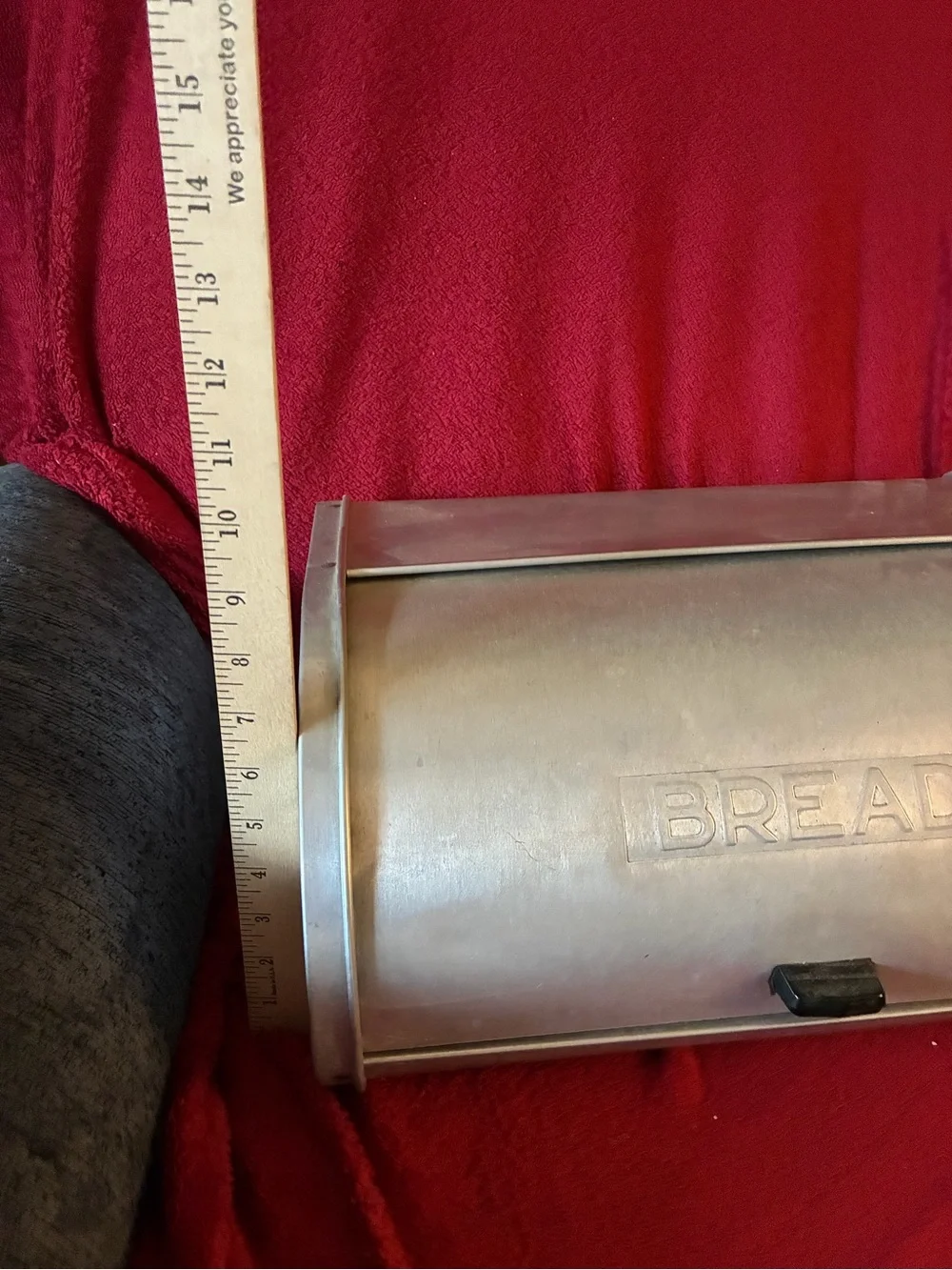 Vintage 1960’s aluminum Roll-Top Bread Box - Countertop Storage